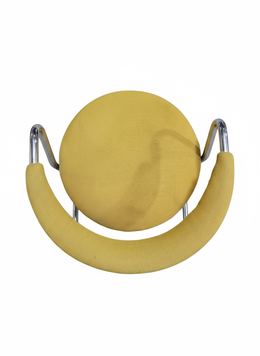 Pair of Thonet SS33 Bauhaus Cantilever Chairs – Chrome & Mustard Wool Upholstery