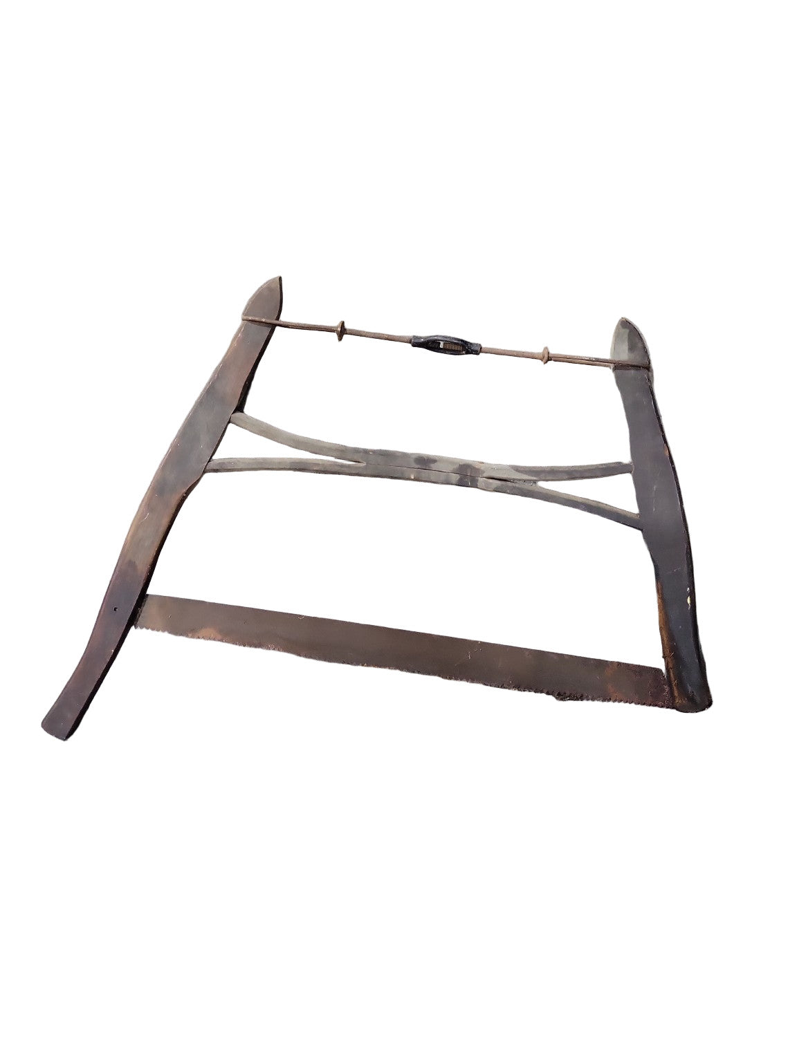 Antique Bow Saw – Handcrafted Wood & Iron Frame