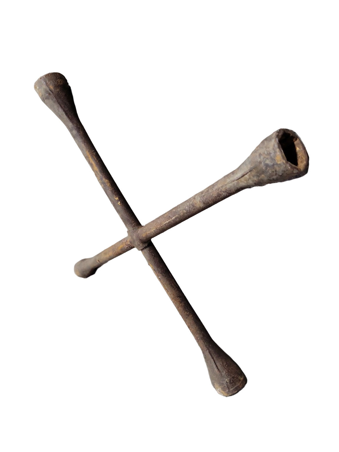 Antique Four-Way Lug Wrench – 14½" x 14½"