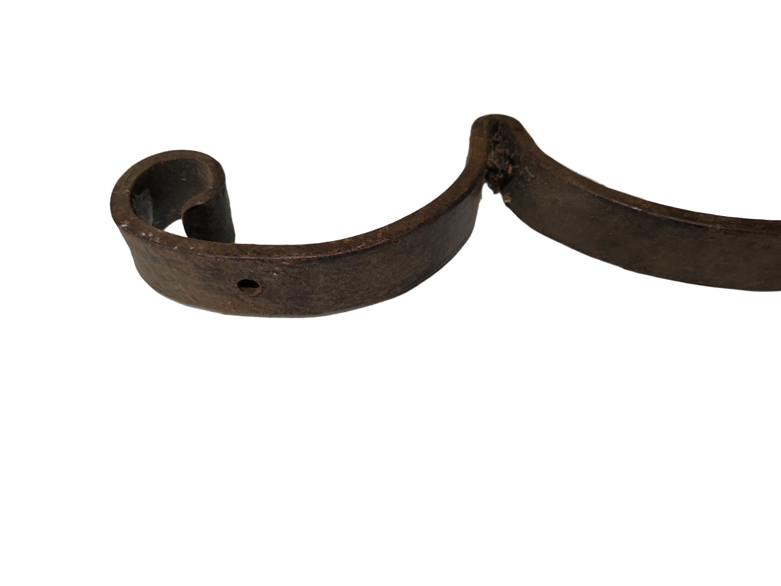 Vintage Wrought Iron Wall Bracket with Scroll Design – 23 1/8"