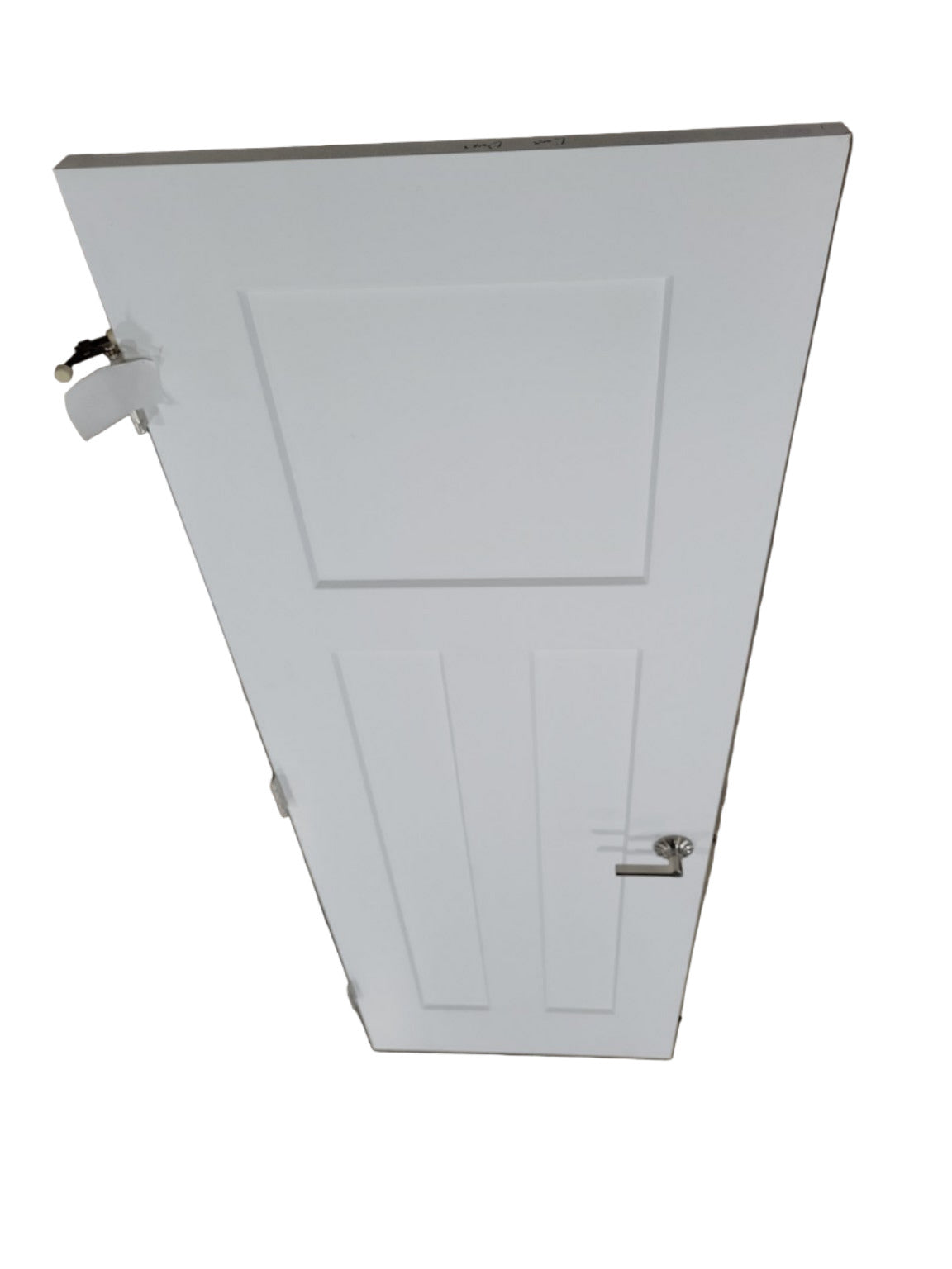 Masonite Winslow 3-Panel Interior Door – White with Lever Handle & Hinges 27 7/8" W