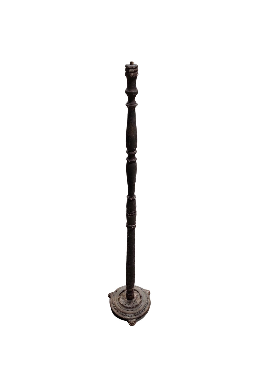 Antique Cast Iron Floor Lamp Base – 52" Tall