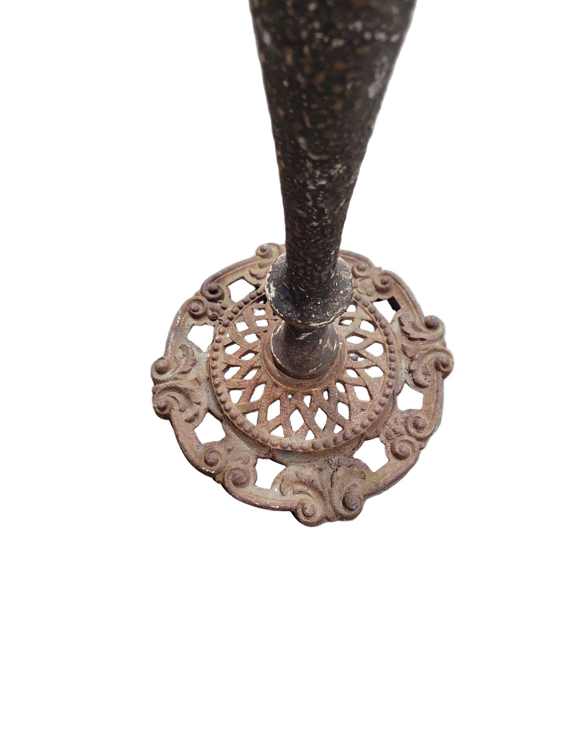 Antique Cast Iron Floor Lamp – Dual Socket with Ornate Base