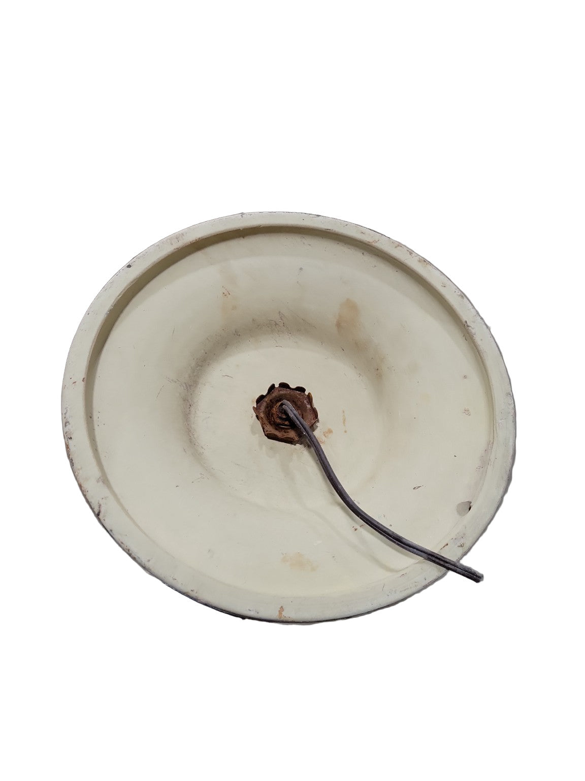 Victorian Cast Iron Light Fixture Down Rod with Ornate Ceiling Canopy – 51" Length