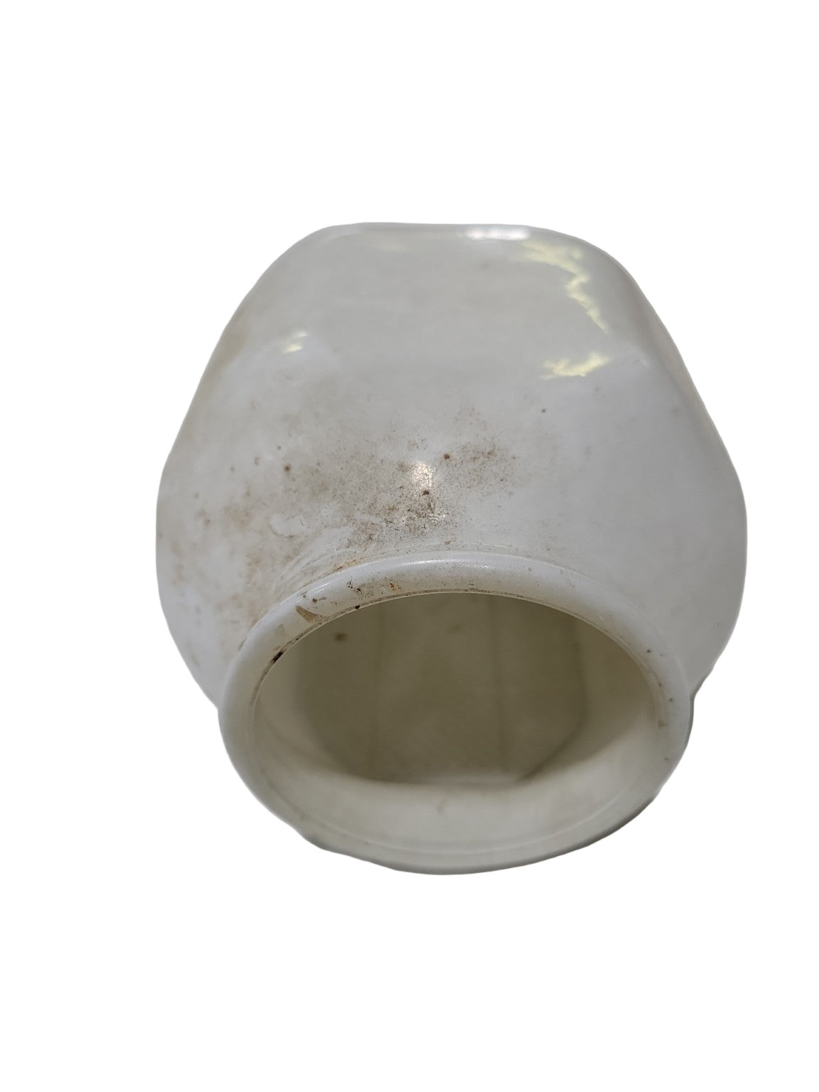 Vintage Art Deco Milk Glass Shade – Geometric Panel Design