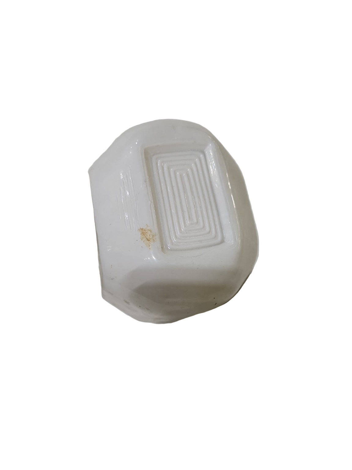 Vintage Art Deco Milk Glass Shade – Geometric Panel Design