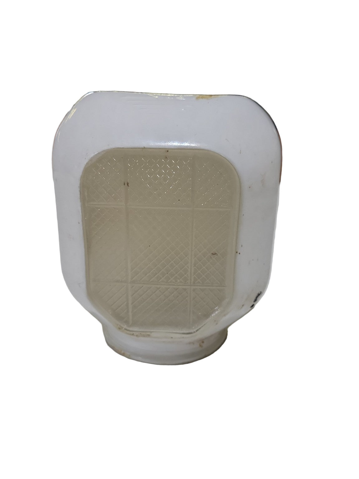 Vintage Art Deco Milk Glass Shade – Geometric Panel Design