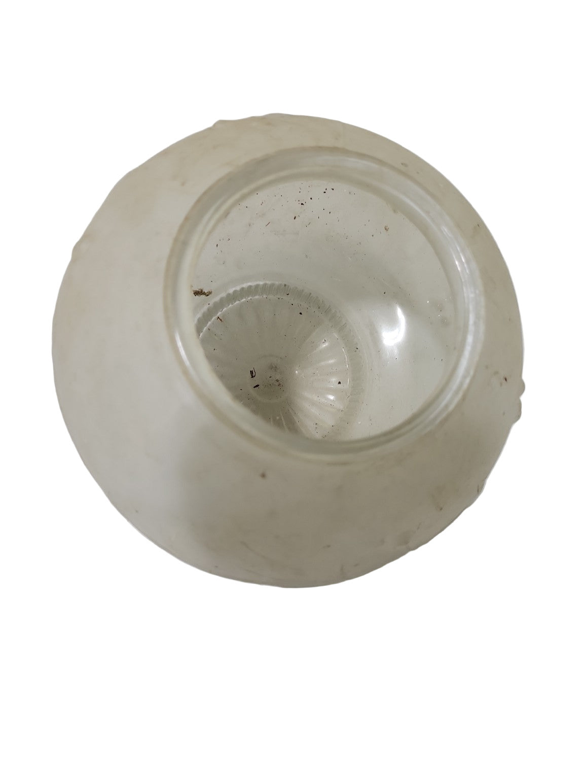 Vintage Frosted Glass Light Shade – Floral Embossed Globe