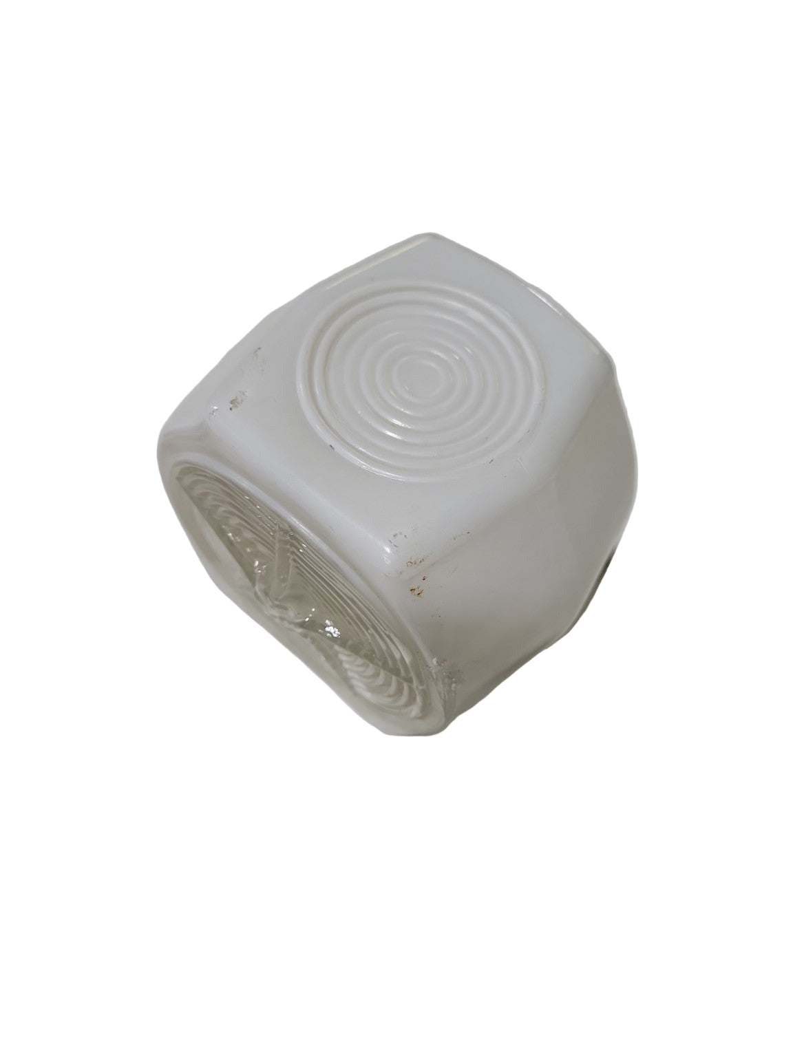 Vintage Milk Glass Shade – Starburst & Ribbed Panel Design