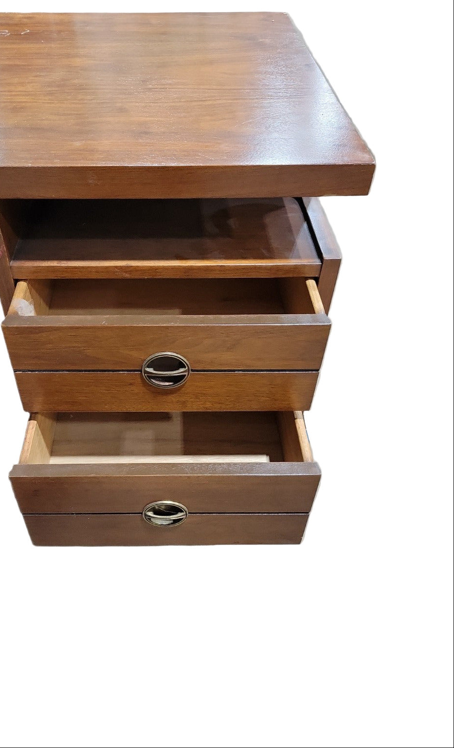 Mid-Century Modern Walnut Floating Desk – Hooker “Mainline” Collection