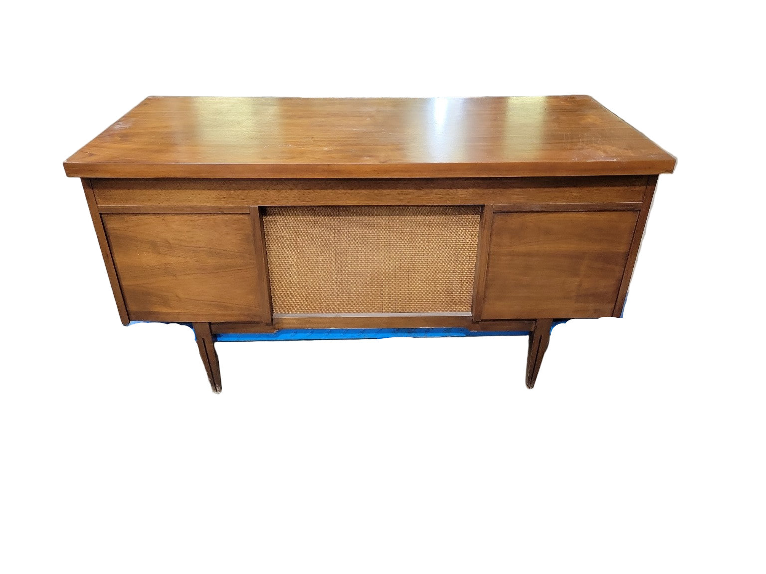Mid-Century Modern Walnut Floating Desk – Hooker “Mainline” Collection