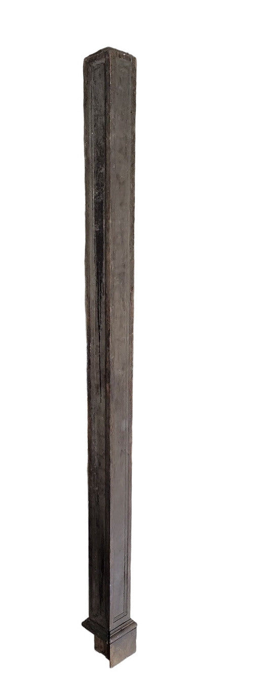 Two-Sided Salvaged Oak Corner Trim – 5 ½" x 5 ½" x 73 ¾"
