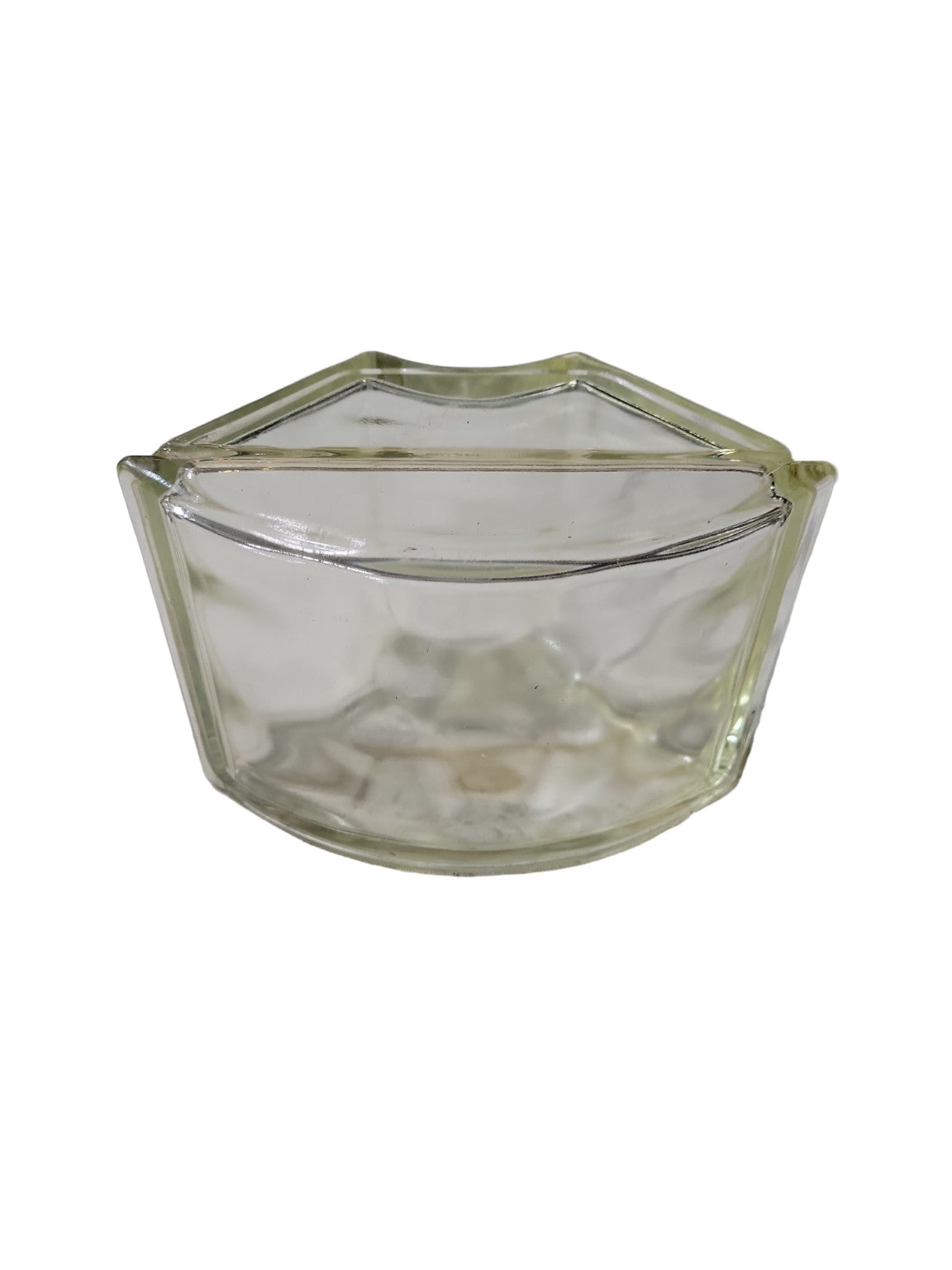 Vintage Curved Glass Corner Block