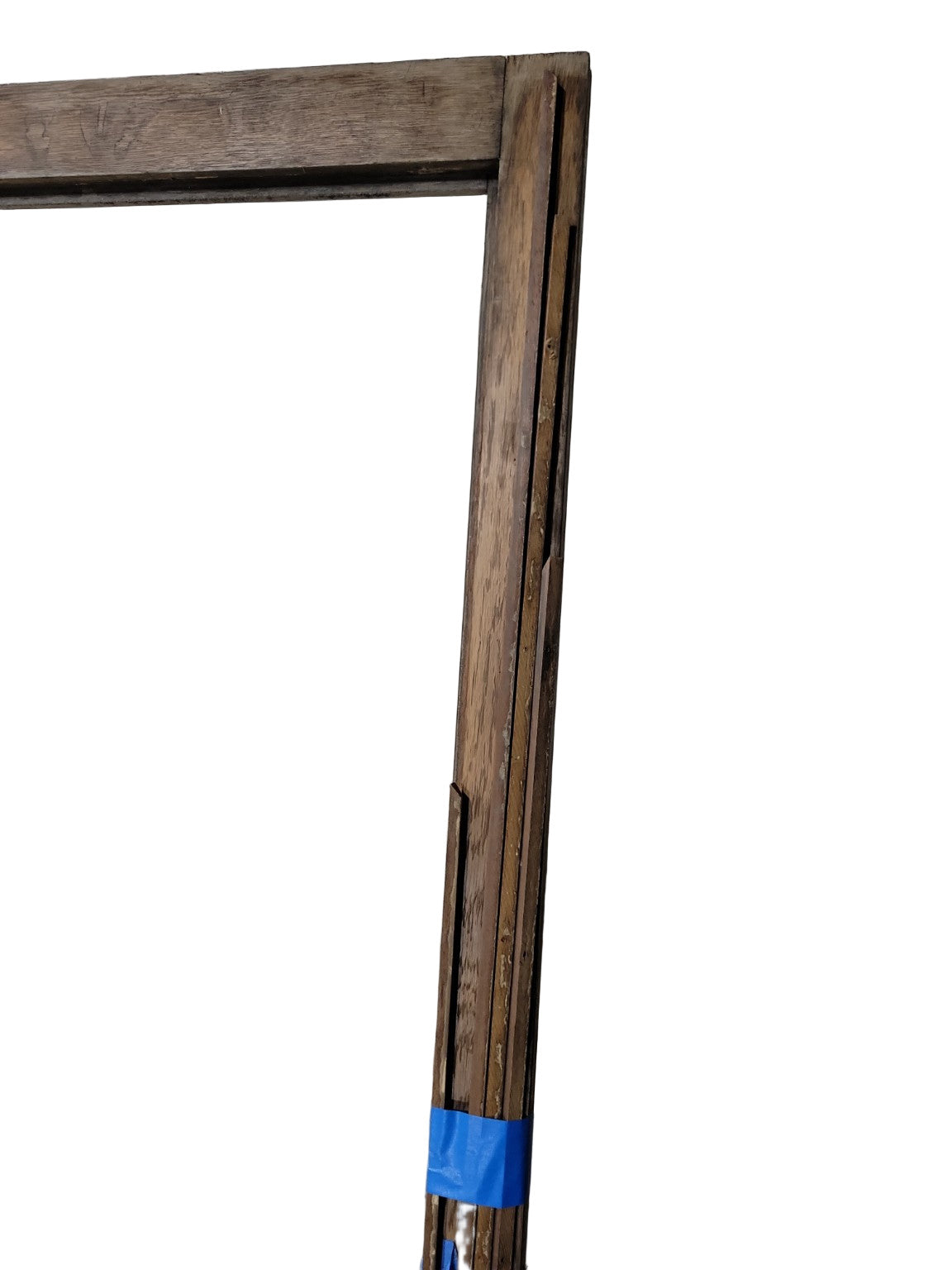 Oversized Oak Sliding Cabinet Door Frame with Track Grooves – 40" x 71 ½"