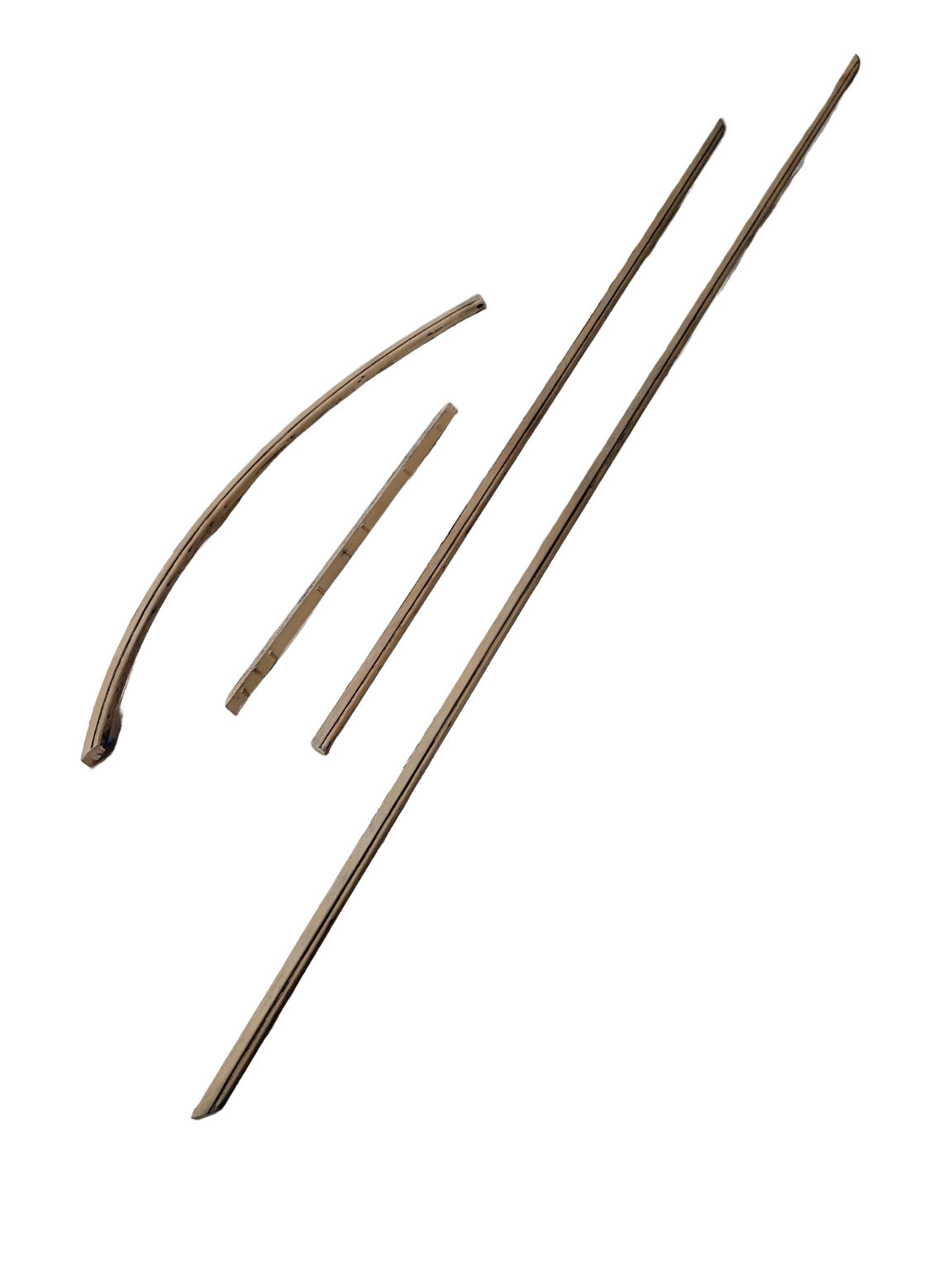 Arched Wood Window Frame with Trim – 24" x 72"