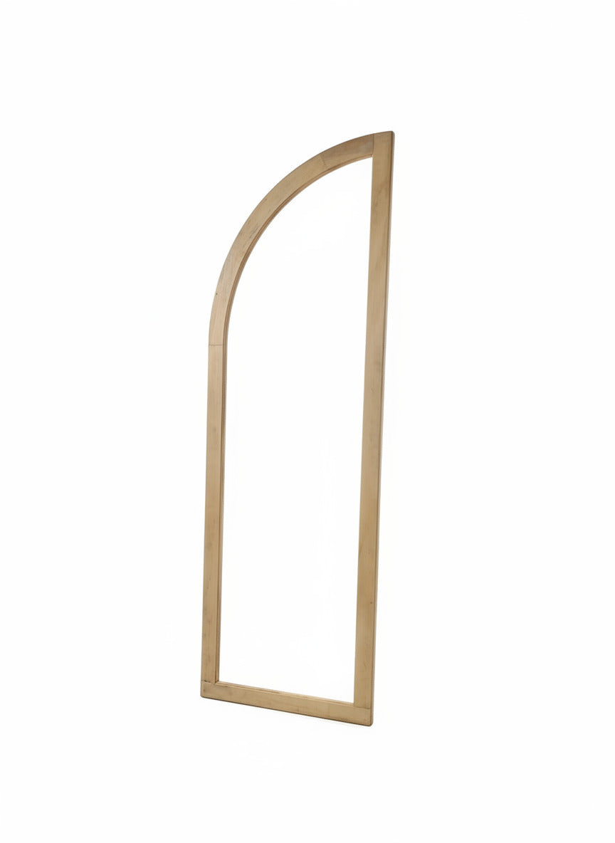 Arched Wood Window Frame with Trim – 24" x 72"
