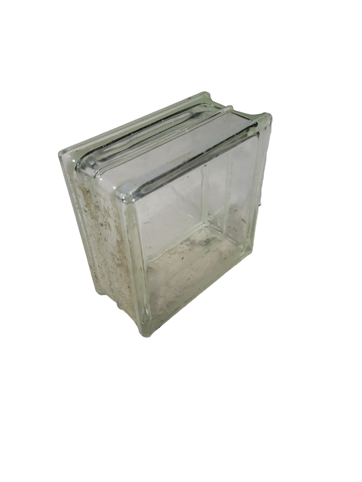 Vintage Clear Glass Block – 7 ¾" Square