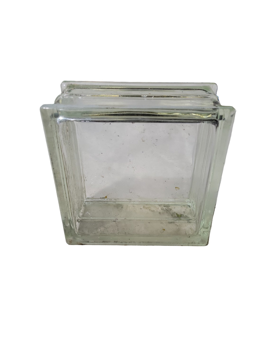 Vintage Clear Glass Block – 7 ¾" Square