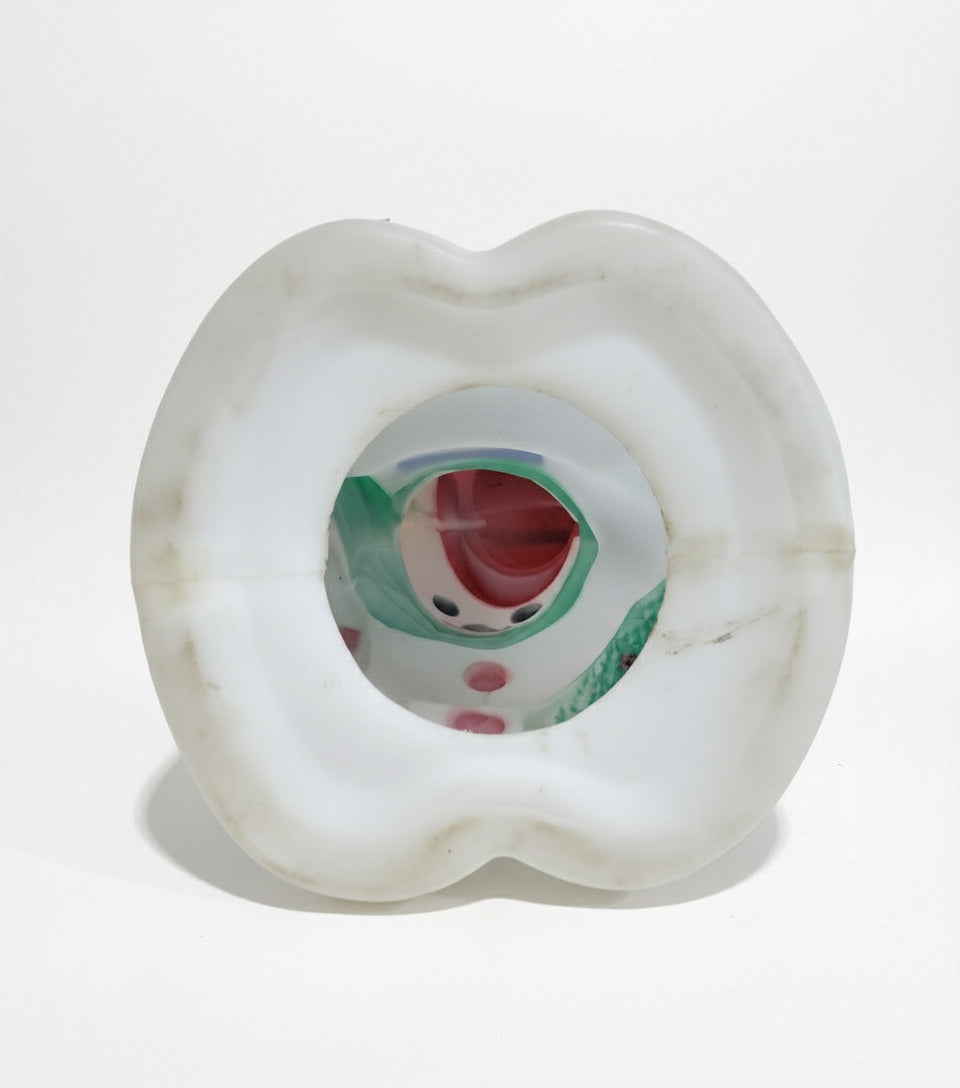 1968 Empire 46” Lighted Snowman Blow Mold with Wreath and Candy Cane