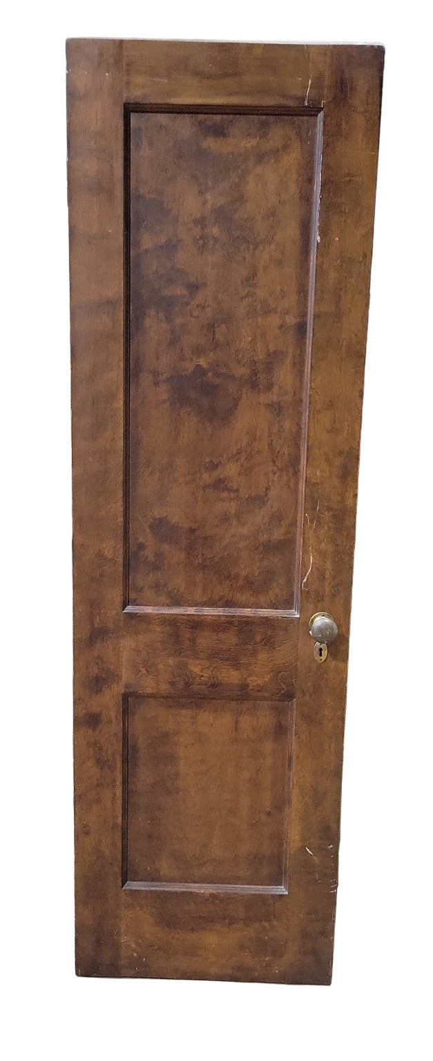 Antique Full-Length Mirror Door with Brass Hardware – 24 ⅛" x 80"