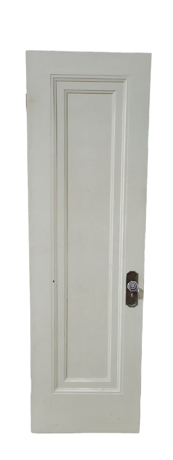 Painted Solid Wood Door with Glass Knob and Brass Backplate – 24 ½" x 80"