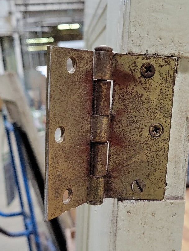 Painted Solid Wood Door with Glass Knob and Brass Backplate – 24 ½" x 80"