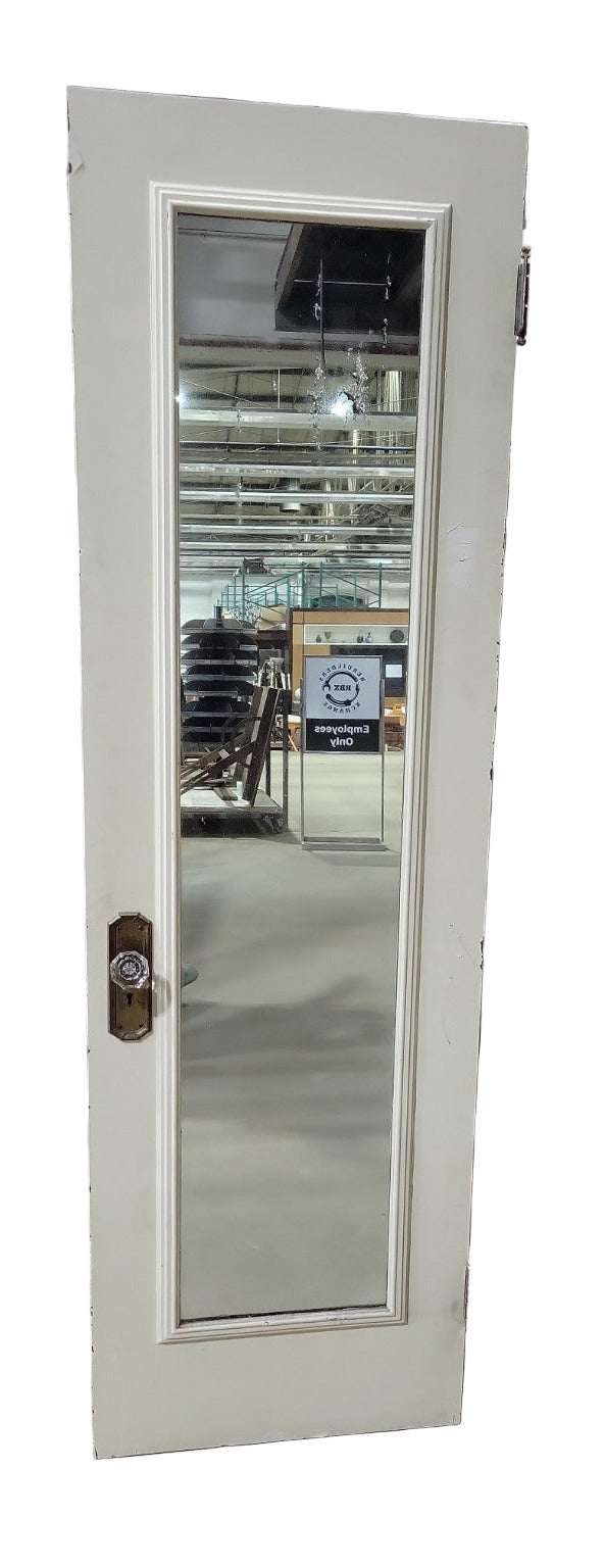 Antique Mirrored Solid Wood Door with Glass Knob – 24" x 78 ½"