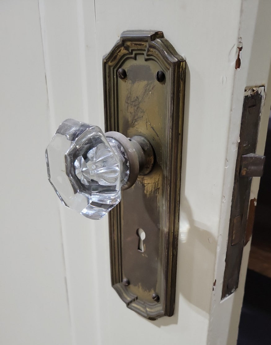 Antique Mirrored Solid Wood Door with Glass Knob – 24" x 78 ½"