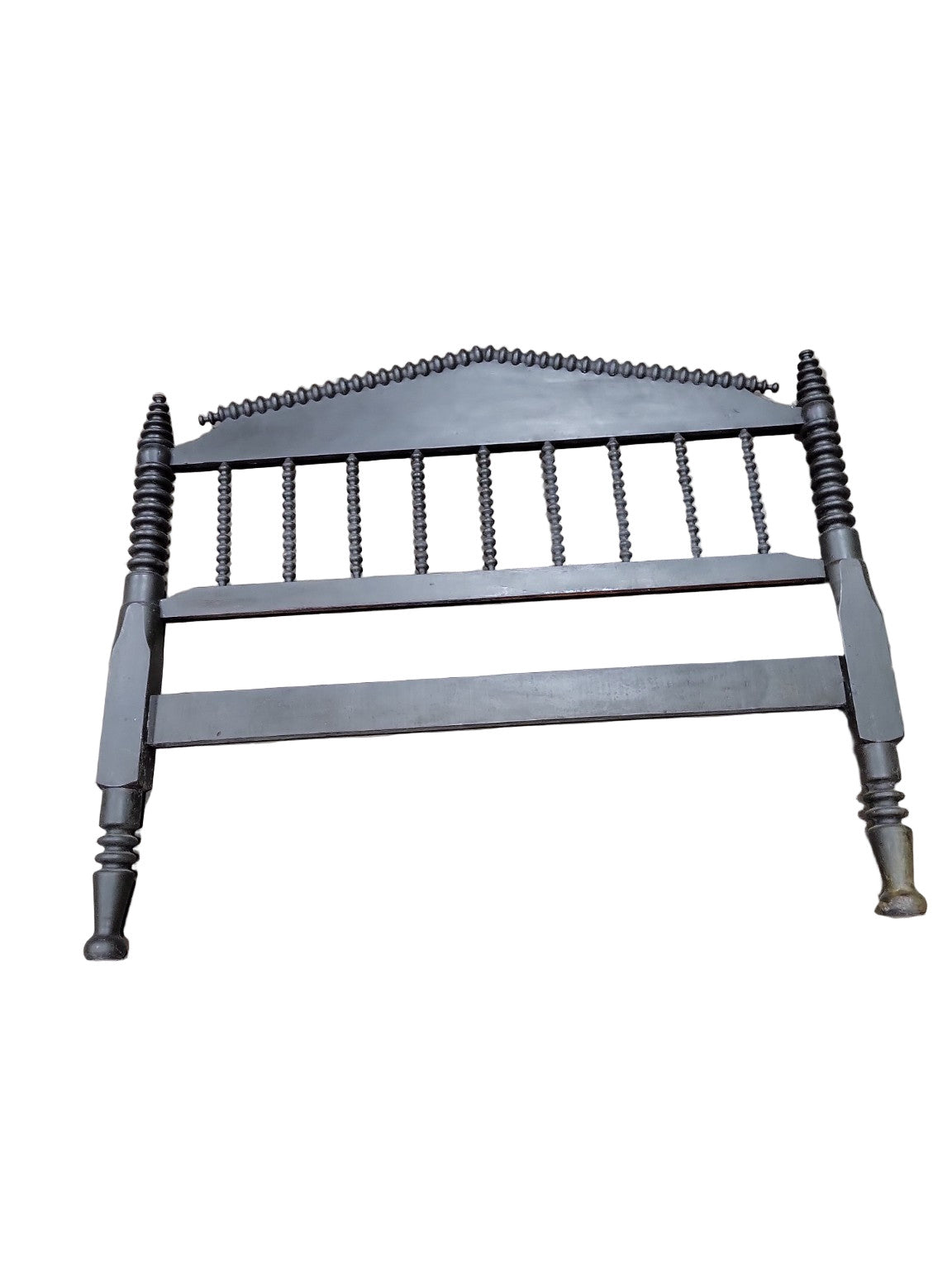 Antique Jenny Lind Spool Bed Frame – Full Size, Painted Black