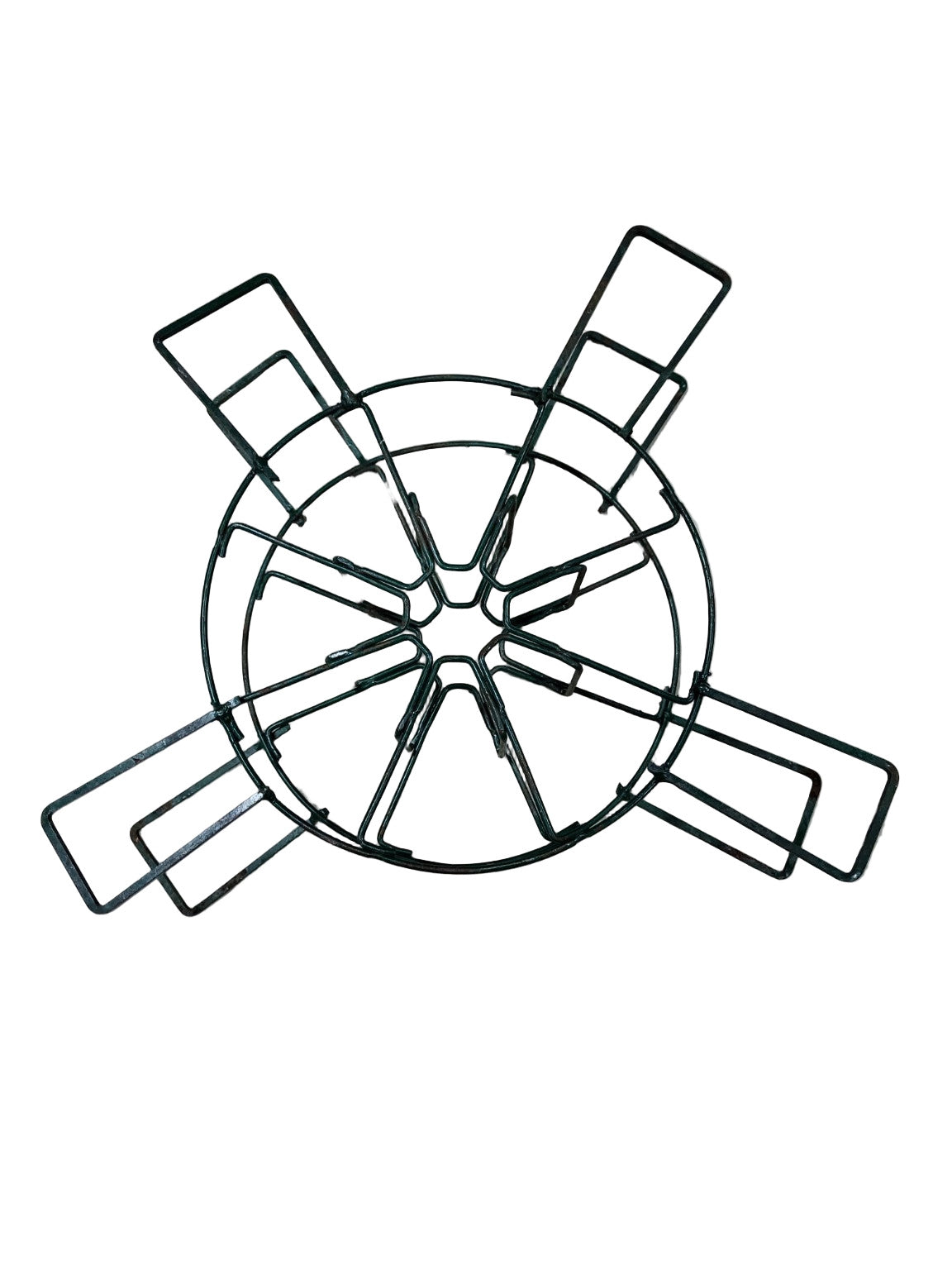 Vintage Green Wire Spool Holder – Circular Industrial Form