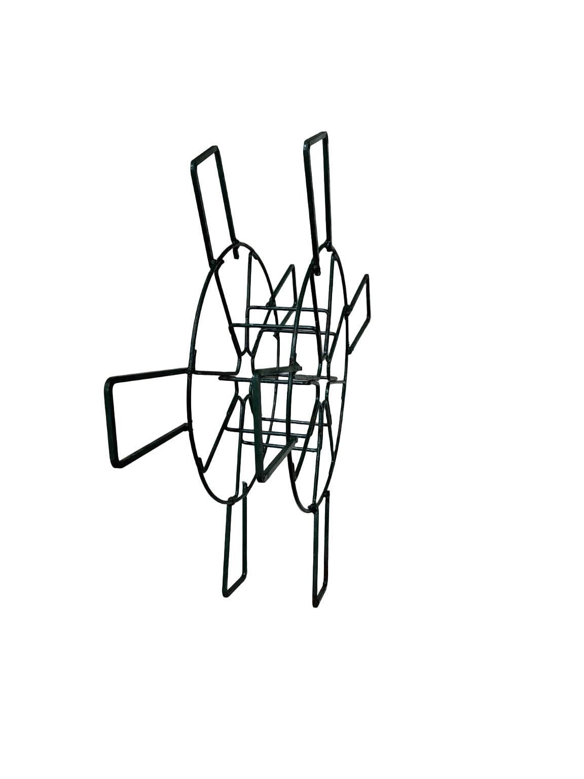 Vintage Green Wire Spool Holder – Circular Industrial Form