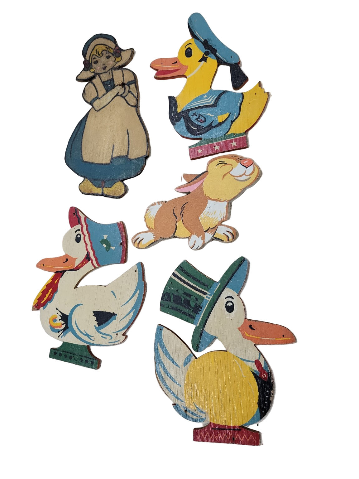 Dolly Toy Co. Mother Goose Wall Hangings - Set of 6 Vintage Characters