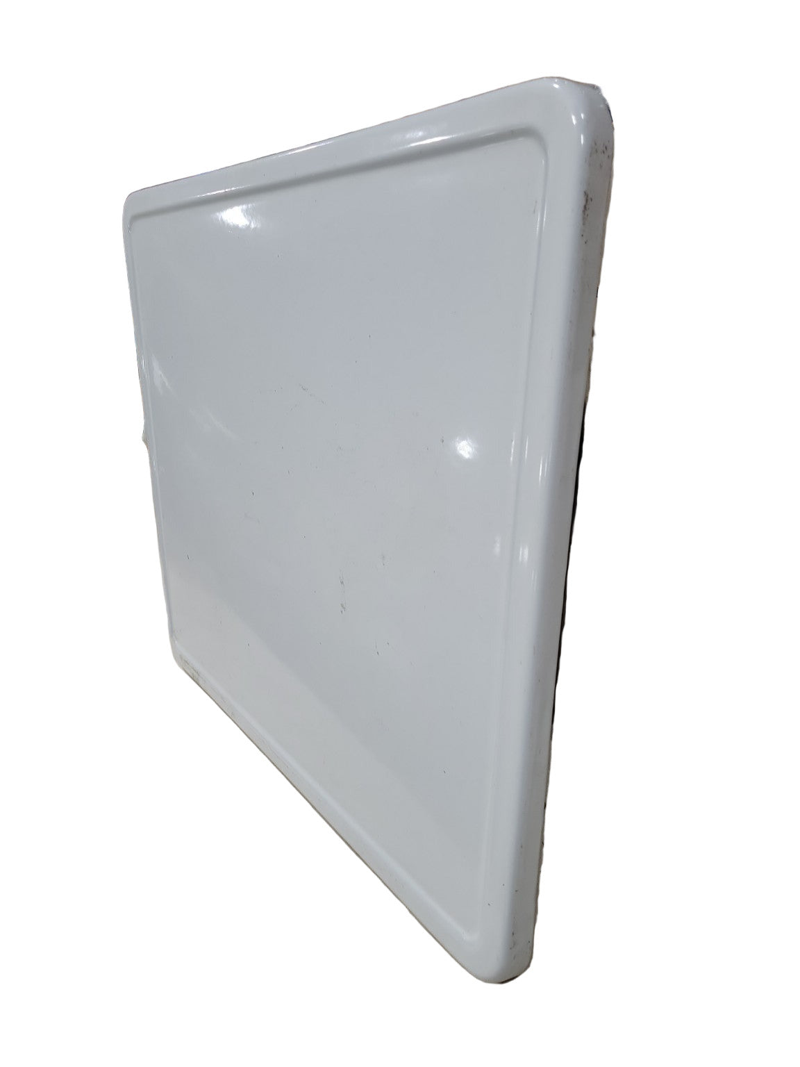 Vintage Porcelain Enamel Sign Blank – White with Rounded Edge