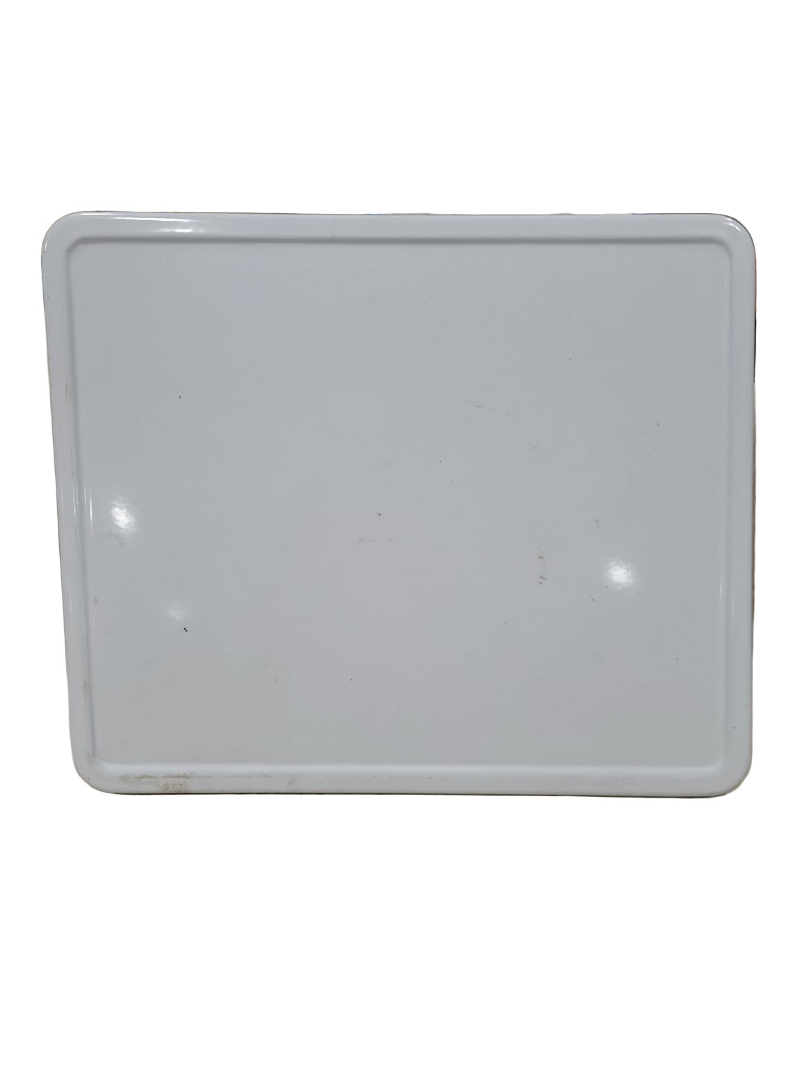 Vintage Porcelain Enamel Sign Blank – White with Rounded Edge