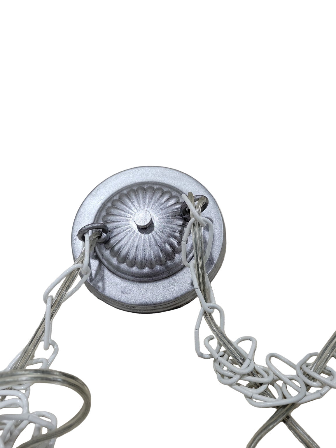 Contemporary Brushed Nickel Dual Pendant Light – Frosted Cone Shades