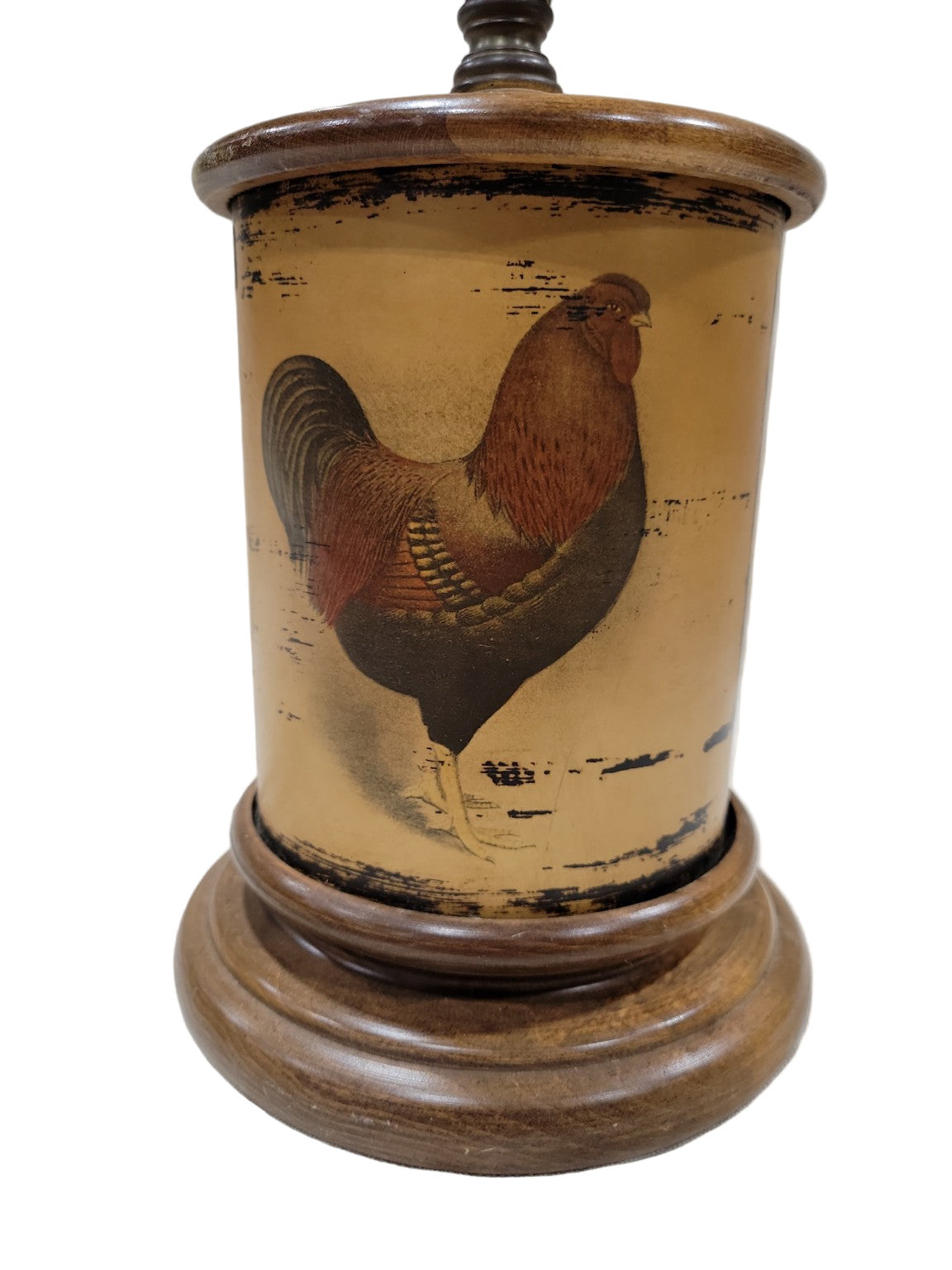 Vintage Farmhouse Table Lamp with Rooster Motif – 18" Tall