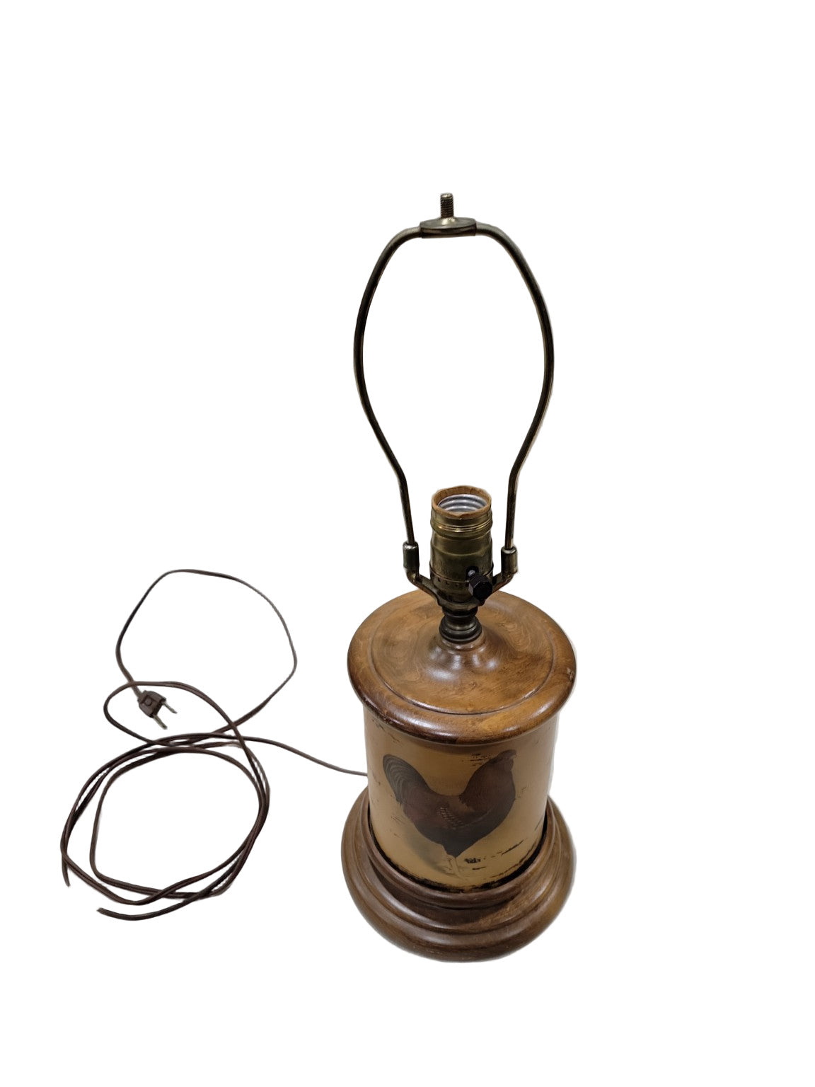 Vintage Farmhouse Table Lamp with Rooster Motif – 18" Tall