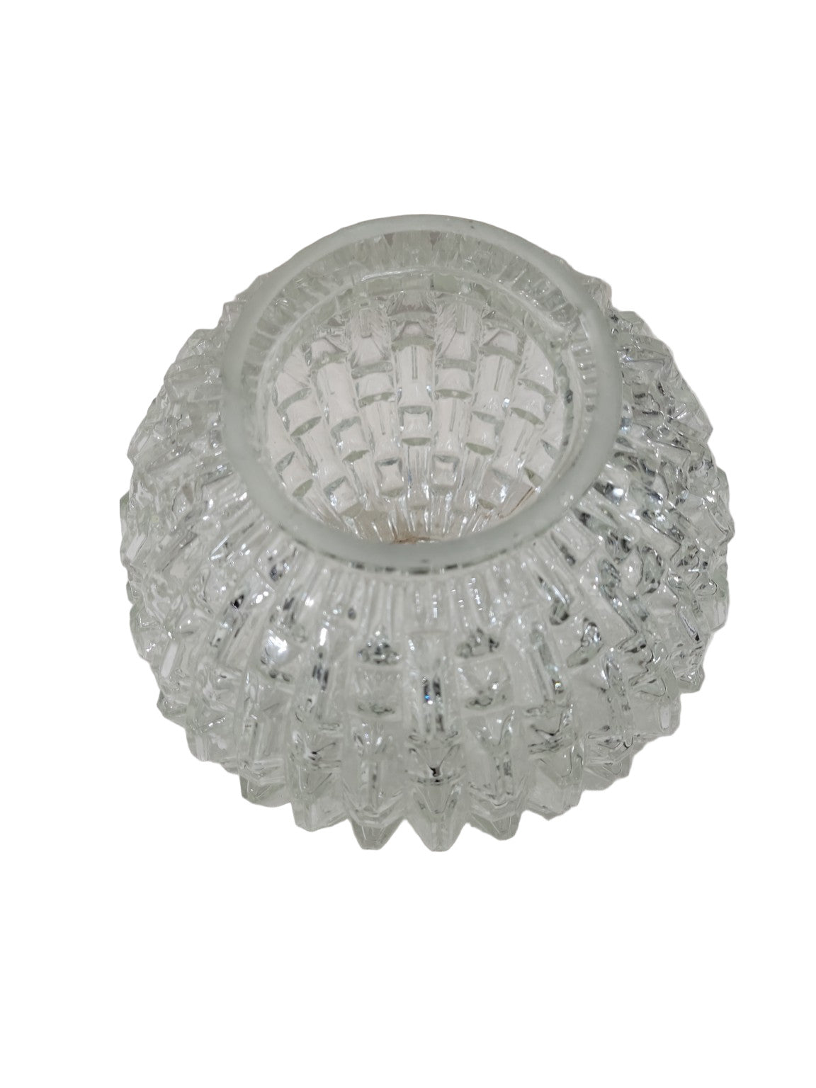 Mid-Century Pressed Glass Light Globe – 7½" Diameter