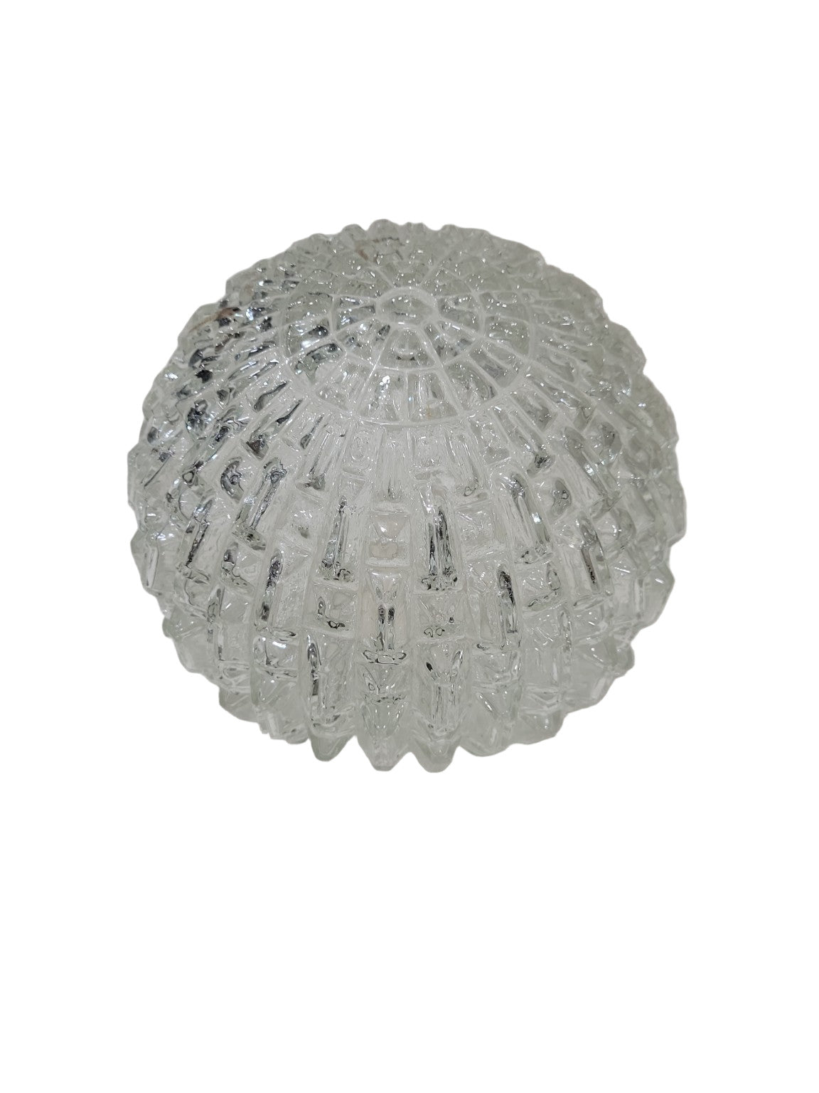 Mid-Century Pressed Glass Light Globe – 7½" Diameter