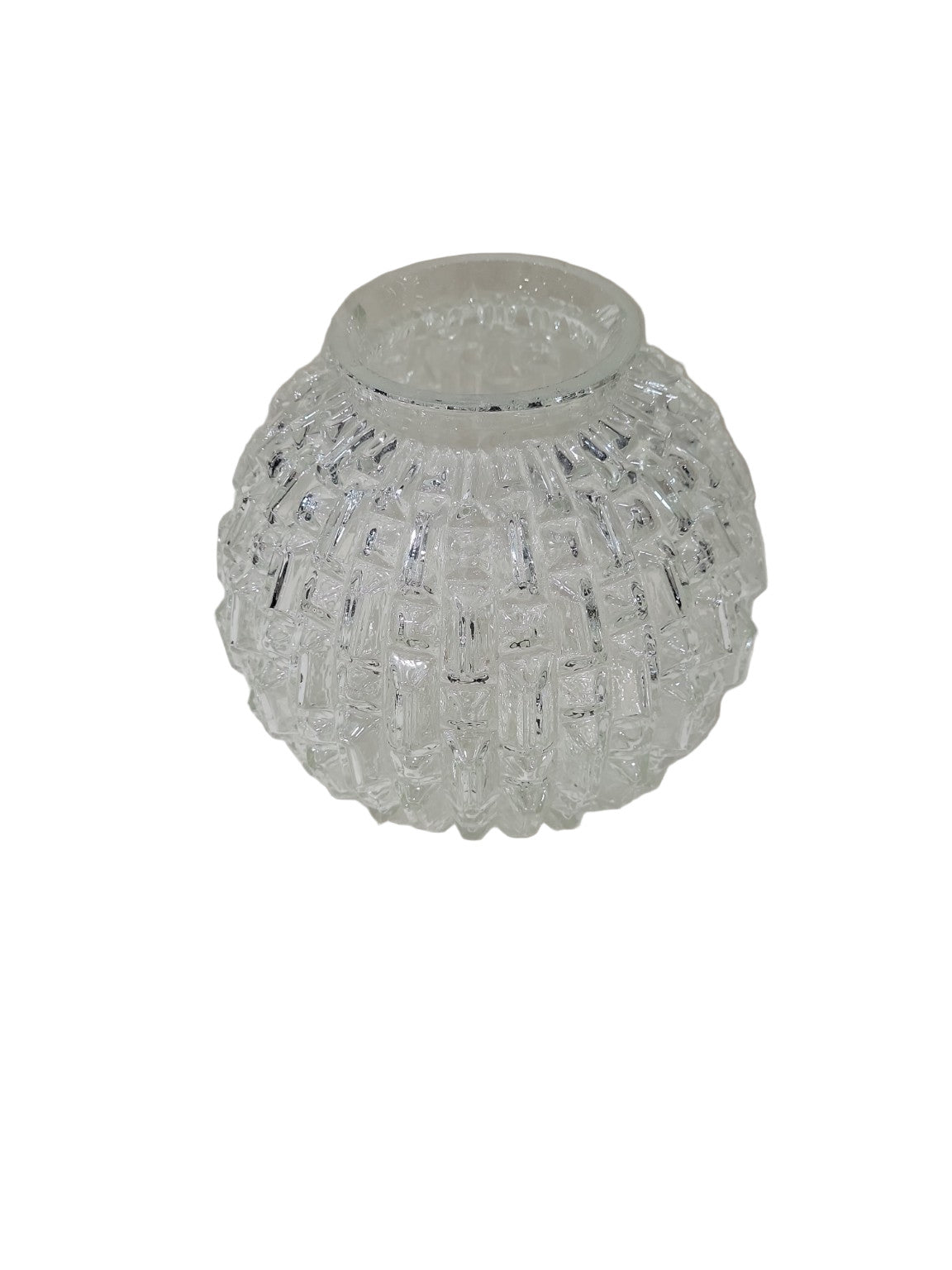 Mid-Century Pressed Glass Light Globe – 7½" Diameter
