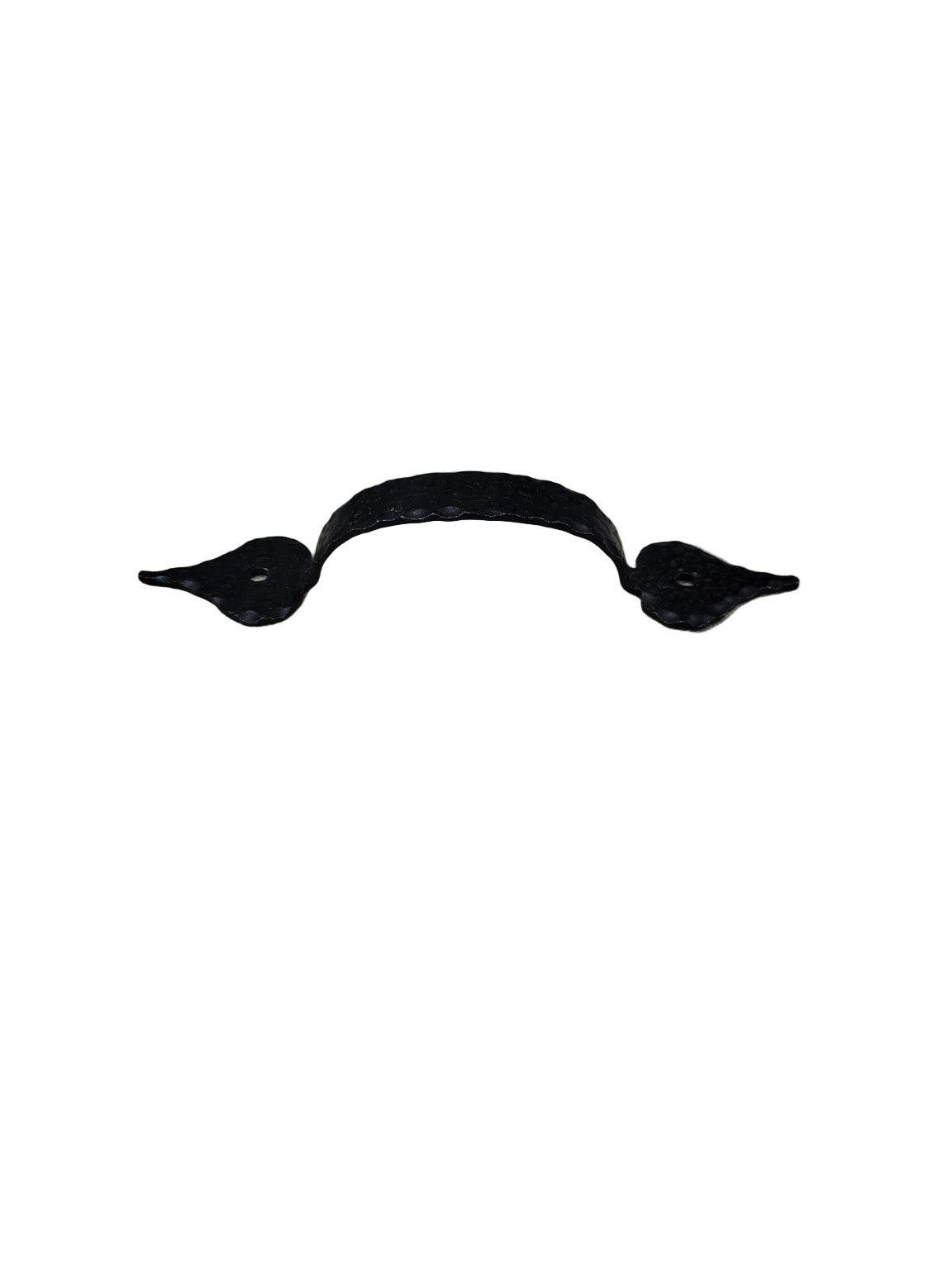 Vintage Hammered Black Iron Pull Handle – 5" x 1" x 3/4"