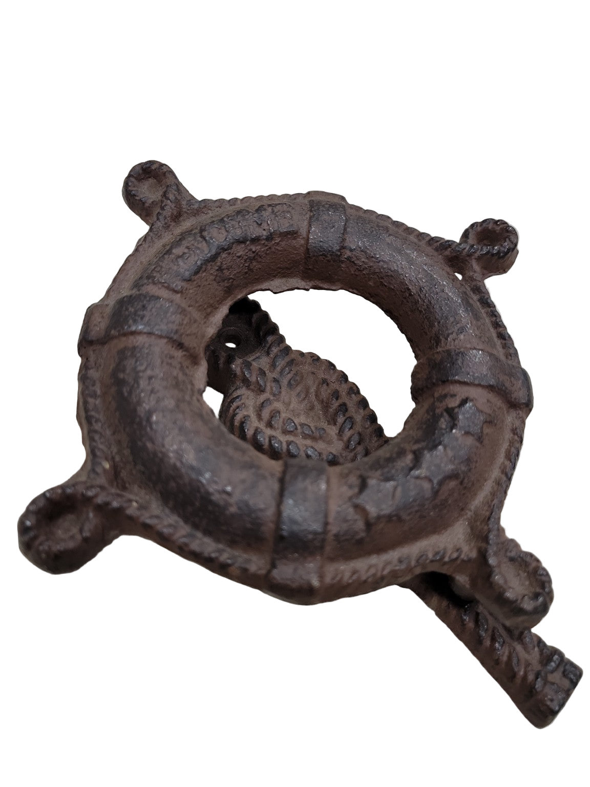 Vintage Cast Iron Nautical Rope & Star Door Knocker – 6" x 5 1/4" x 1 1/4"