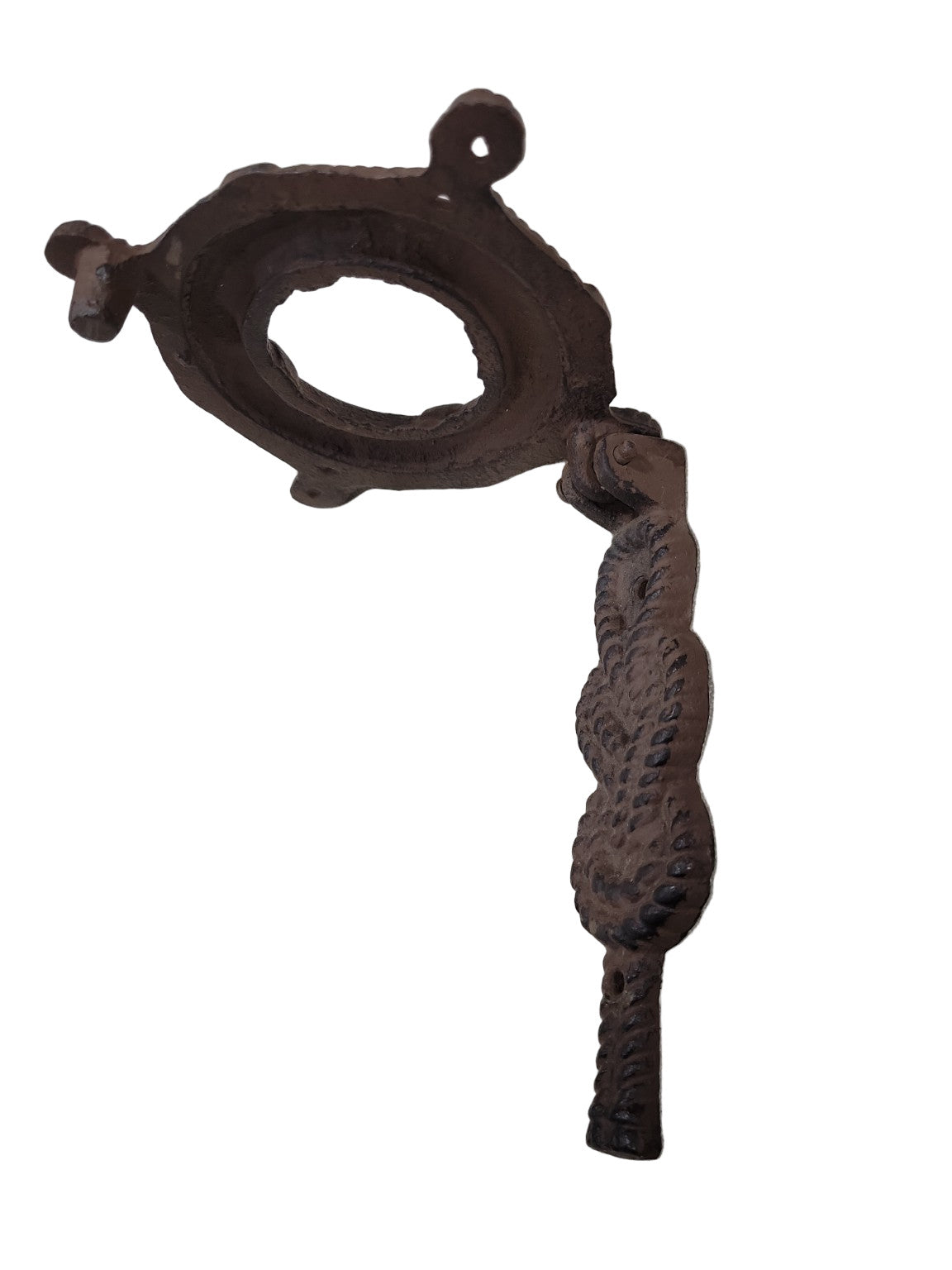 Vintage Cast Iron Nautical Rope & Star Door Knocker – 6" x 5 1/4" x 1 1/4"