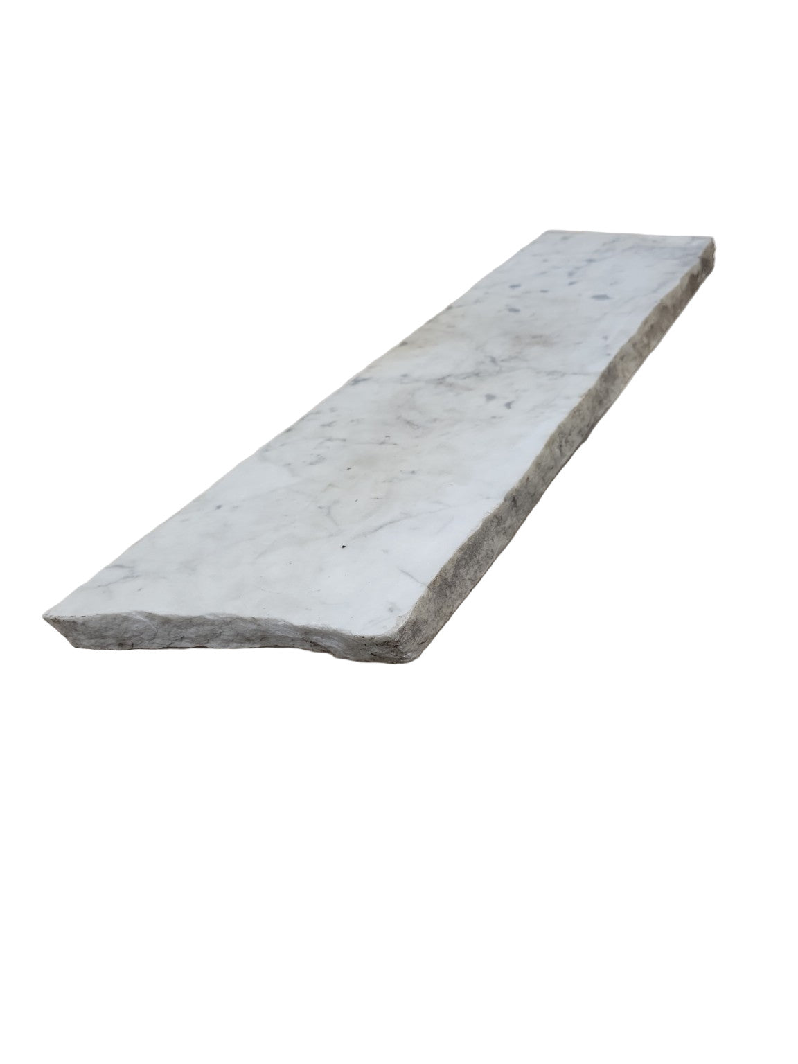 Polished Carrara Marble Remnant – 25 ½" x 6 ¾"