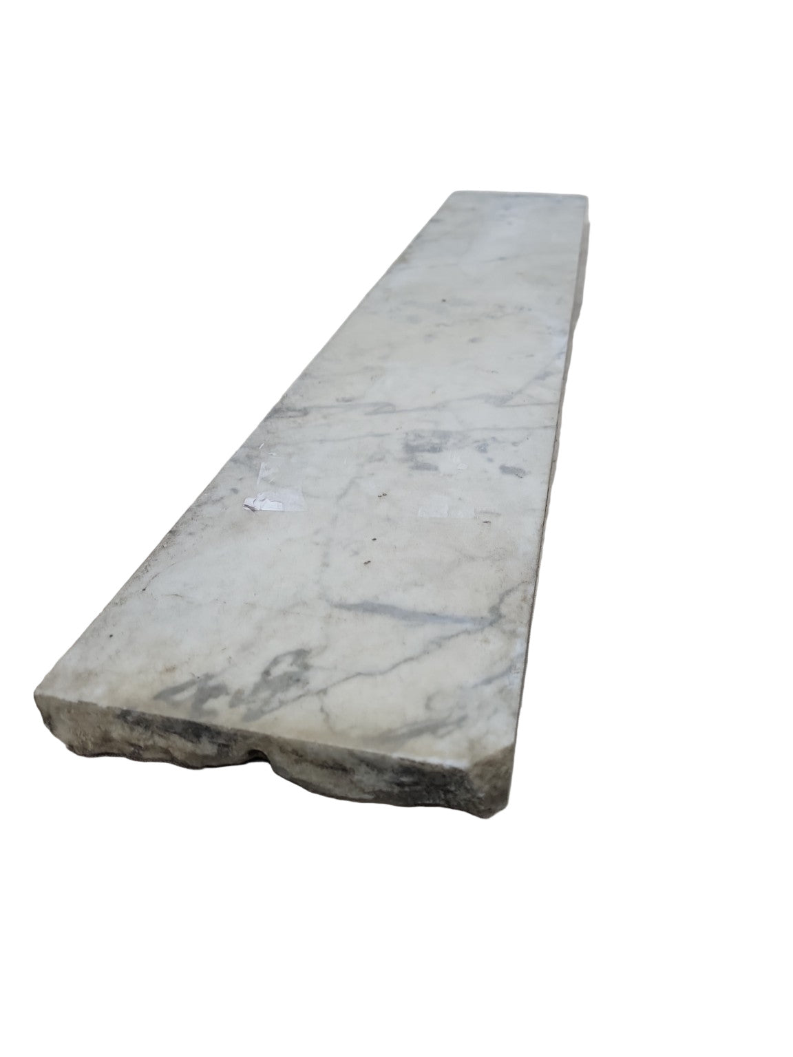 Polished Carrara Marble Remnant – 33" x 6"