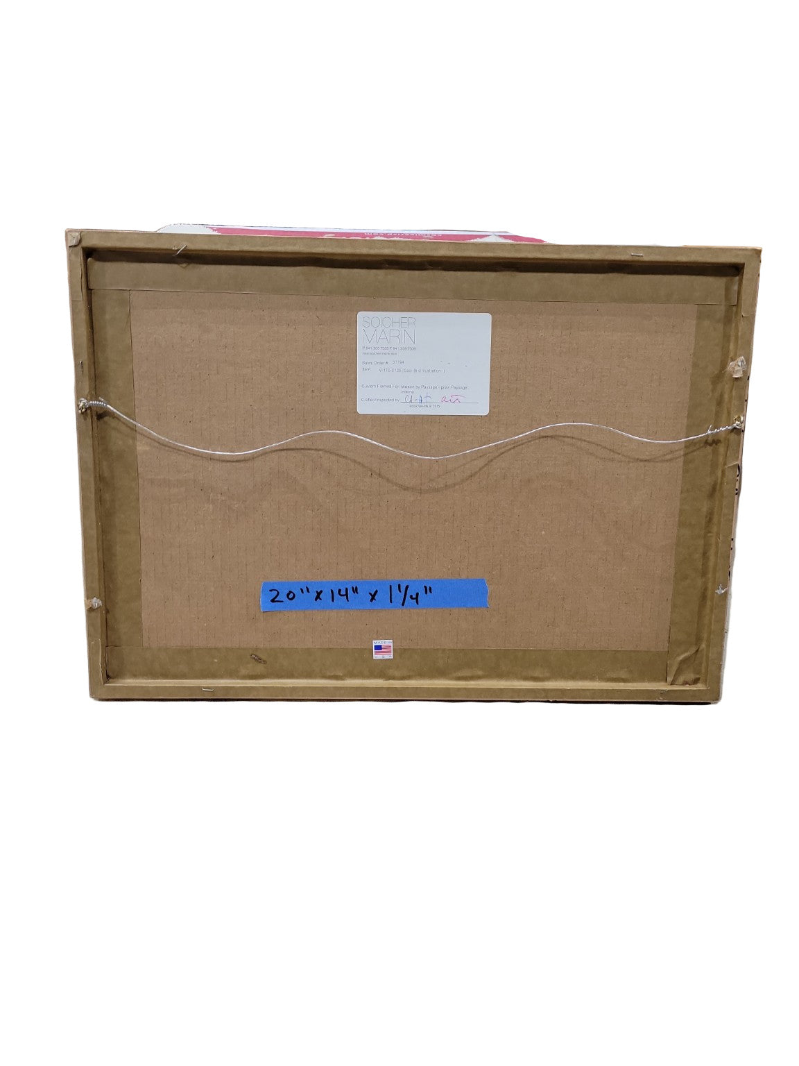 Soicher Marin Framed Bird Illustration – Faux Bamboo Frame