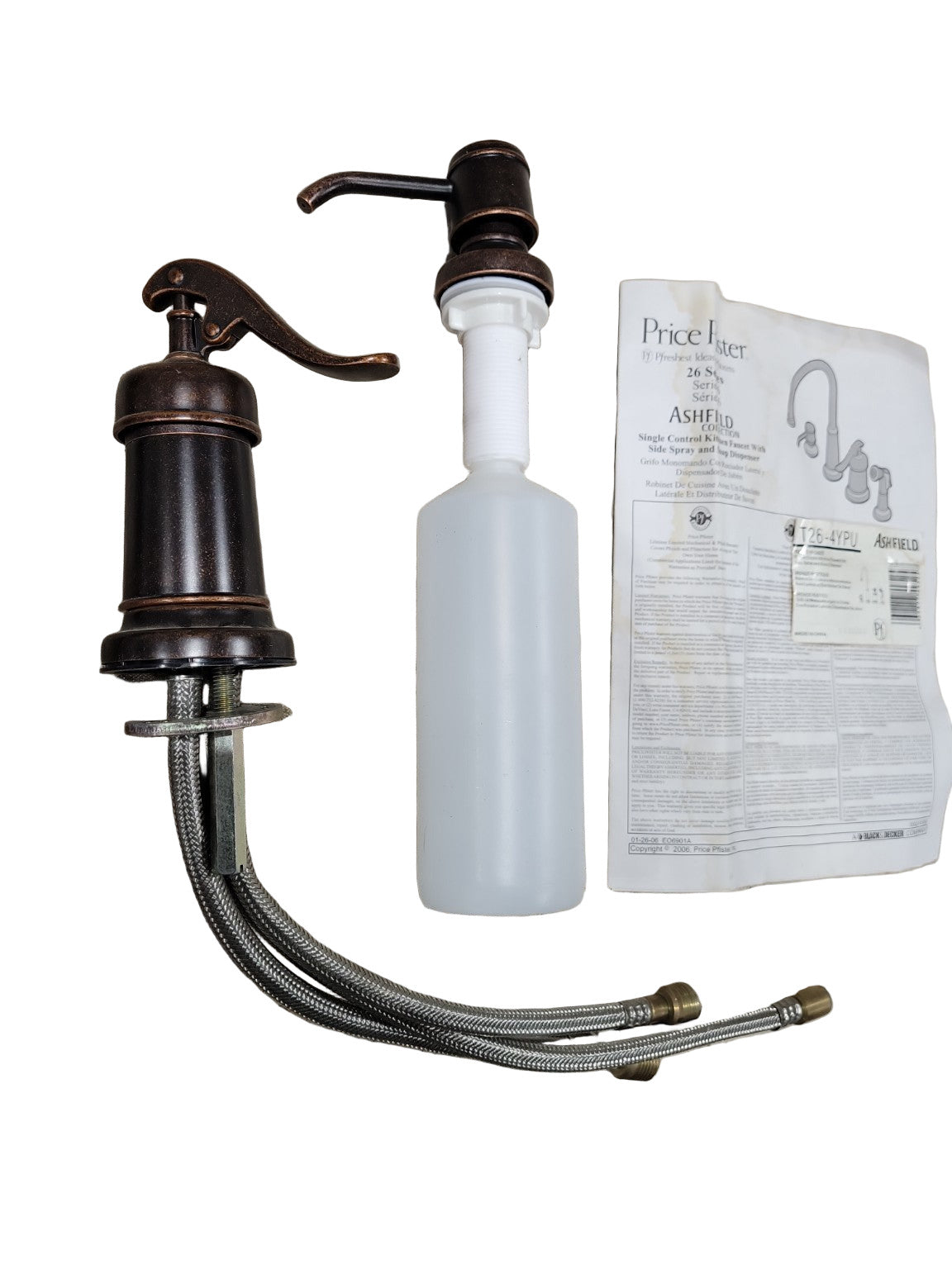 Price Pfister Ashfield Kitchen Faucet Set – Rustic Bronze (Model T26-4YPU) AS IS