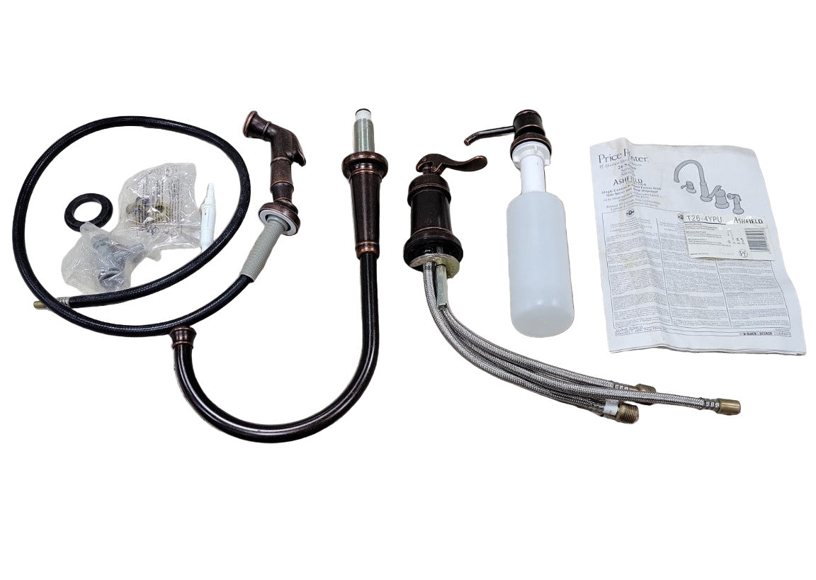 Price Pfister Ashfield Kitchen Faucet Set – Rustic Bronze (Model T26-4YPU) AS IS