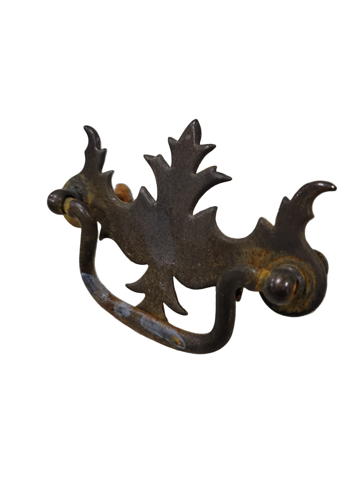 Set of 2 Antique Brass Chippendale Drawer Pulls – Aged Patina