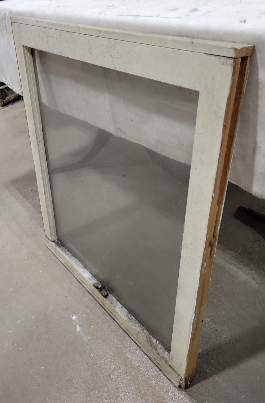 Vintage Wood Frame Window Sash – 28 ¼" x 29 ⅝"